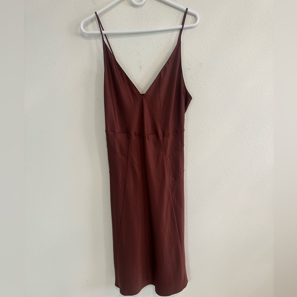Chic Backless Brown Dress